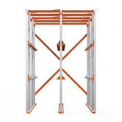 Стеллаж набивной паллетный 4500х3060х4000 мм 2 линии, 2 яруса