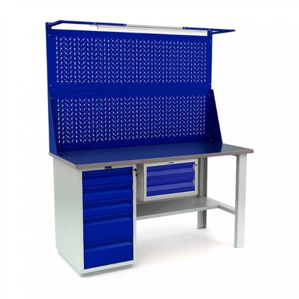 Верстак с освещением производственный WT160.WD5/F1.121