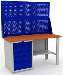 Верстак с экраном в сарай усиленный W160.WS6/F2.020