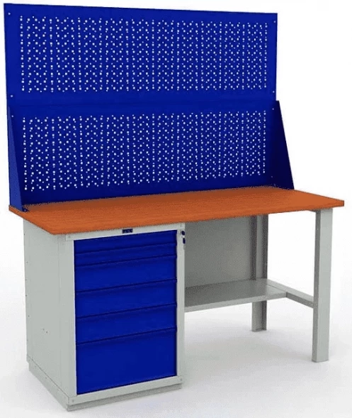 Верстак с экраном в сарай усиленный W160.WS6/F2.020