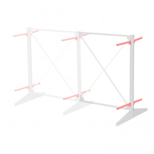 Стеллаж консольный двухсторонний Sortex 1920х1587х1280 2 яруса ДС
