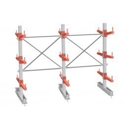 Стеллаж консольный СТ-062 2450х3160х1400 3 яруса +О двухсторонний