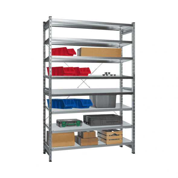 Стеллаж СТ-031 цинк 2491х1300х500 8 полок до 250 кг
