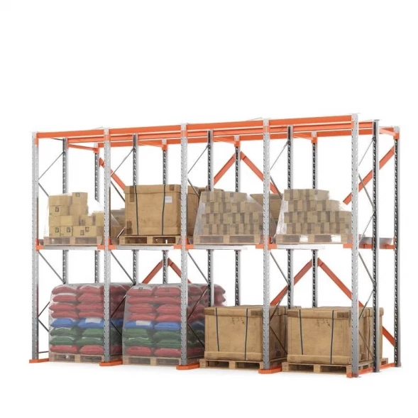 Стеллаж набивной паллетный 4000х6020х1800 мм 4 линии 1 ярус