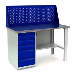 Верстак с экраном и ящиками WT140.WD5/F1.010