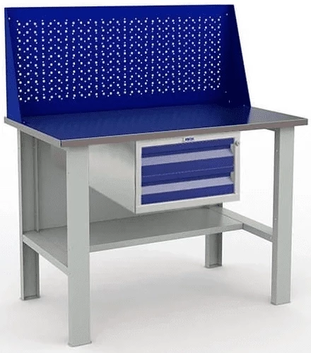 Верстак с экраном, подвесным ящиком рабочий WT120.F1/F1.110