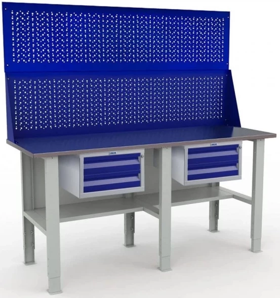 Верстак металлический для квартиры усиленный WTS200.F2/F2/F2.220