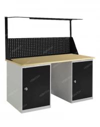 Верстак с полками и освещением производственный W 160.PТ1.Т1.011