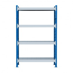 Стеллаж SGR-V 350 кг 2500х1500х800 4 яруса (рамы RAL 5015 / настил цинк) ОС