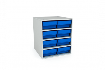 Кассета ДиКом К-01/1 8 ящиков Б 400х185х100 мм синие