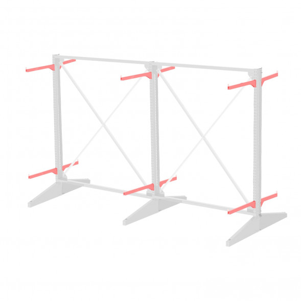 Стеллаж консольный двухсторонний Sortex 1920х3221х1280 2 яруса