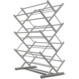 Двусторонний стеллаж для воды Стилс-28 на 28 бутылей 5/6 л, металлик