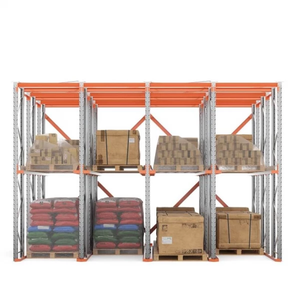 Стеллаж набивной паллетный 4000х6020х5000 мм 4 линии, 1 ярус