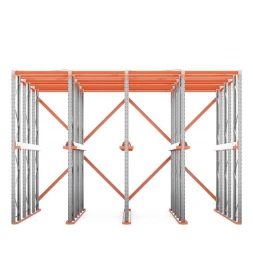 Стеллаж набивной паллетный 4000х6020х5000 мм 4 линии, 1 ярус