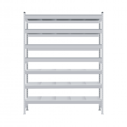 Стеллаж СТ-023 2000х2100х600 с 7 ярусами (рамы и настил - цинк)