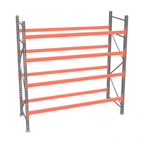 Стеллаж палетный ДиКом СП 2500х2700х1000 с 4 ярусами до 1600 кг / до 500 кг на паллет П-70