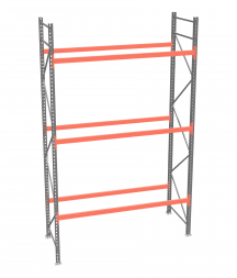 Стеллаж палетный ДиКом СП 4500х1800х1000 с 3 ярусами до 3300 кг / до 1650 кг на паллет П-70