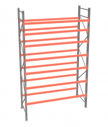 Стеллаж палетный ДиКом СП 6000х2700х1000 с 7 ярусами до 2200 кг / до 700 кг на паллет П-110