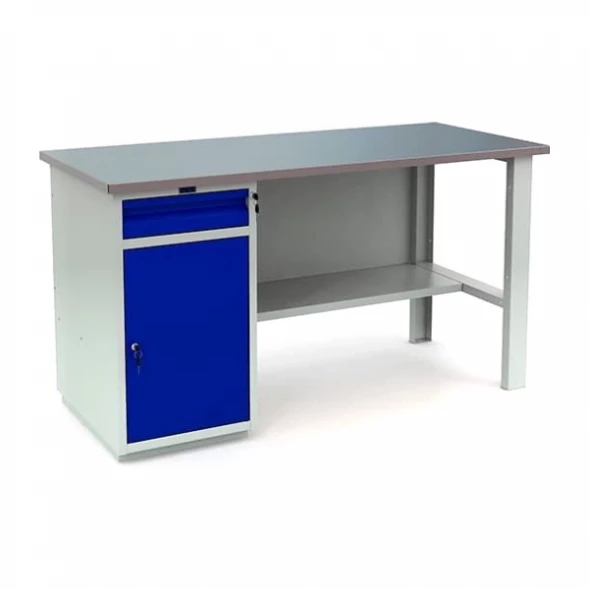 Верстак металлический с оцинкованной столешницей WT160.WD2/F1.000