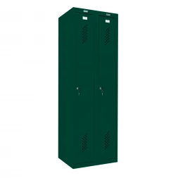 Шкаф металлический для рабочей спецодежды темно-зеленый