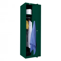 Шкаф металлический для рабочей спецодежды темно-зеленый