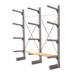 Стеллаж консольный односторонний КЛр 2500х3201х755 (600) 4 яруса