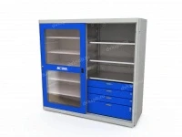 Шкаф для инструментов MODUL XXL 02 с раздвижными дверями со смотровыми окнами