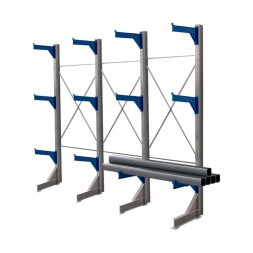 Стеллаж консольный односторонний КТр 4000х4980х1400 (1200) 3 яруса