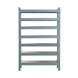 Стеллаж SGR-V 2500х1800х800 7 ярусов (рамы, балки, настил - цинк) ОС