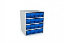 Кассета ДиКом К-01/2 16 ящиков Б 400х92х100 мм синие