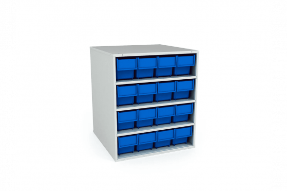 Кассета ДиКом К-01/2 (16 ящиков Б 400х92х100 мм синие)