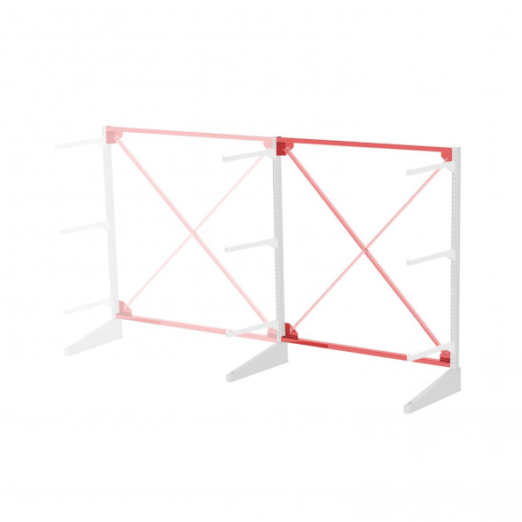 Стеллаж консольный односторонний Sortex 1920х1587х720 3 яруса ДС