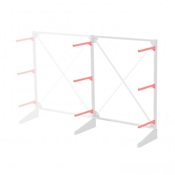 Стеллаж консольный односторонний Sortex 1920х1587х720 3 яруса ДС