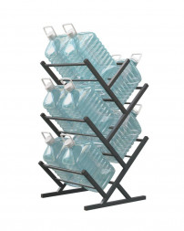 Двусторонний стеллаж для воды Стилс-10 на 10 бутылей 5/6 л, черный