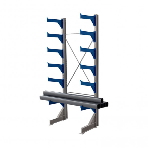 Стеллаж консольный односторонний КТр 4000х1740х1400 (1200) 6 ярусов
