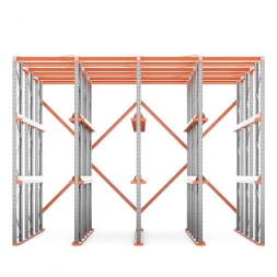 Стеллаж набивной паллетный 4500х6020х4000 мм 4 линии, 2 яруса