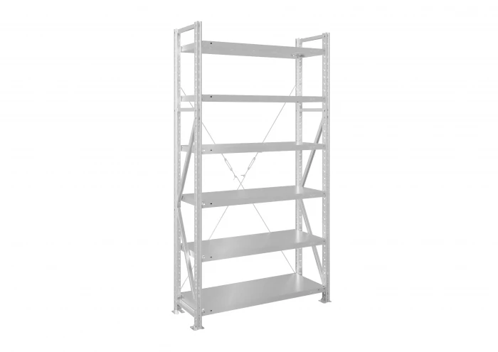 Стеллаж металлический MS U 3000х1500х600 6 полок сплошные до 150 кг