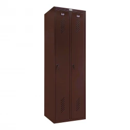 Шкаф металлический двухсекционный коричневый