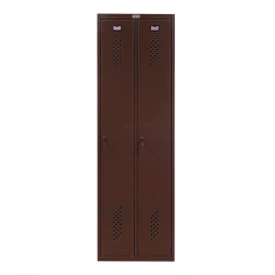 Шкаф металлический двухсекционный коричневый