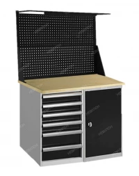 Верстак мини с перфопанелью и ящиками W 120.PТ1.Т6.021