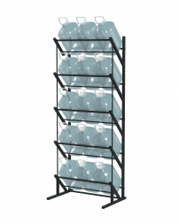 Пристенный стеллаж для воды Стилс-2 на 15 бутылей 5/6 л, черный
