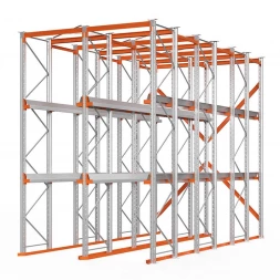 Стеллаж набивной паллетный 4500х3060х6000 мм 2 линии, 2 яруса