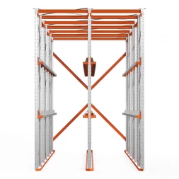 Стеллаж набивной паллетный 4500х3060х6000 мм 2 линии, 2 яруса