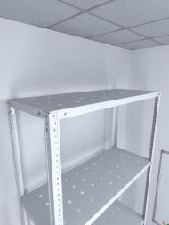 Стеллаж ТС Лайт 2200х700х500 с 5 перфорированными полками