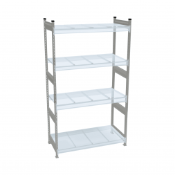 Стеллаж СТ-023 1800х1800х600 с 4 ярусами (рамы и настил - окрас)