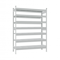 Стеллаж СТ-023 2500х1200х800 с 7 ярусами (рамы и настил - окрас)