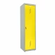 Шкаф металлический для инвентаря серый с желтым