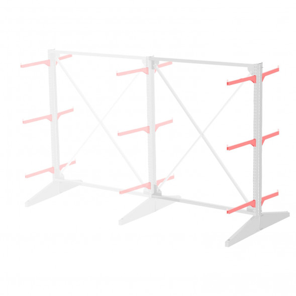 Стеллаж консольный двухсторонний Sortex 1920х1587х1280 3 яруса ДС