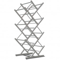 Двусторонний стеллаж для воды Стилс-14 на 14 бутылей 5/6 л, металлик