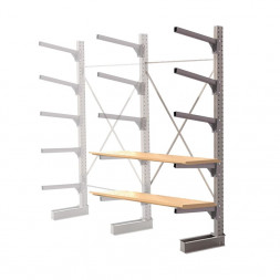 Стеллаж консольный односторонний КЛр 2500х1634х755 (600) 5 ярусов ДС